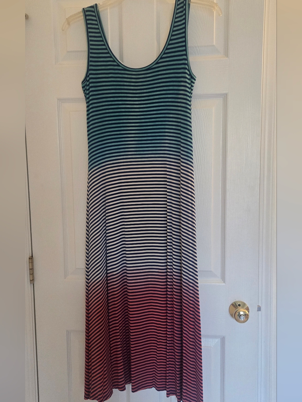 NW/OT! TRACY REESE DESIGNER MIDI TANK DRESS - OMBRE STRIPED - SIZE LARGE